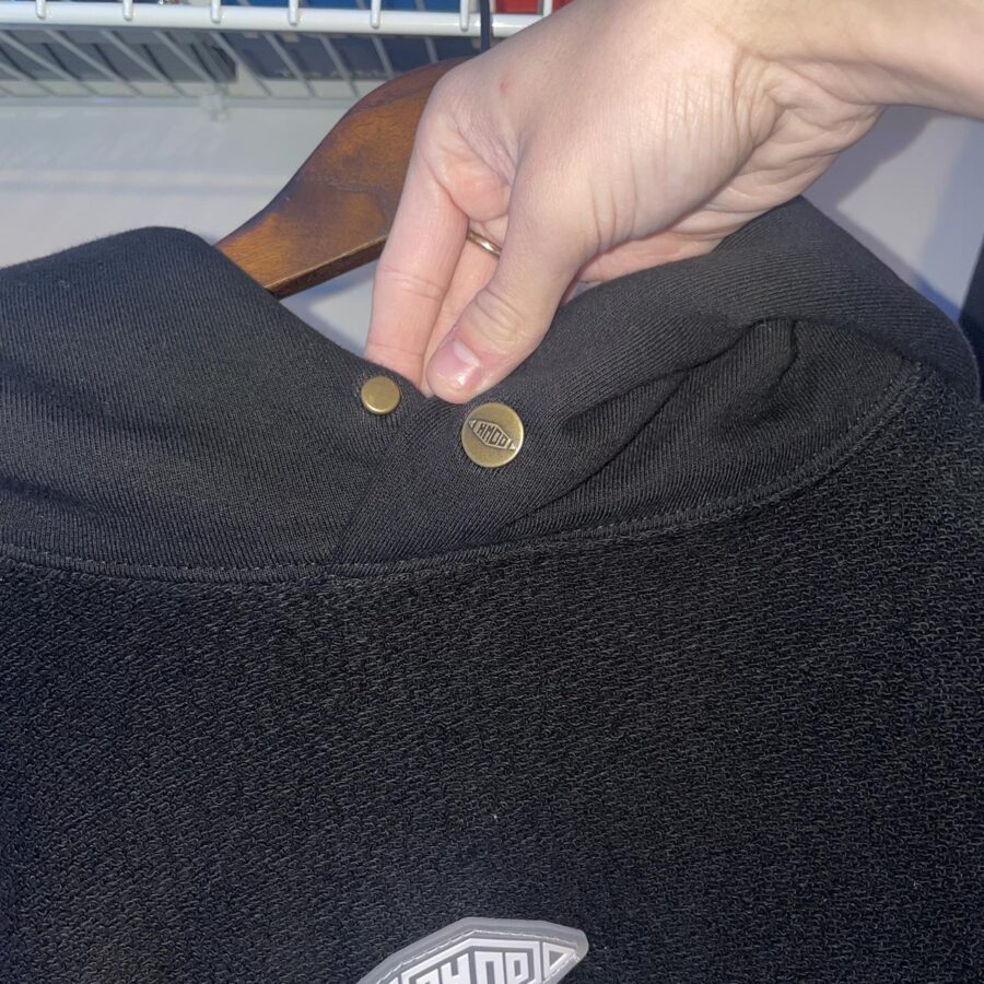 Men's Black And Grey Hoodie - Image 3