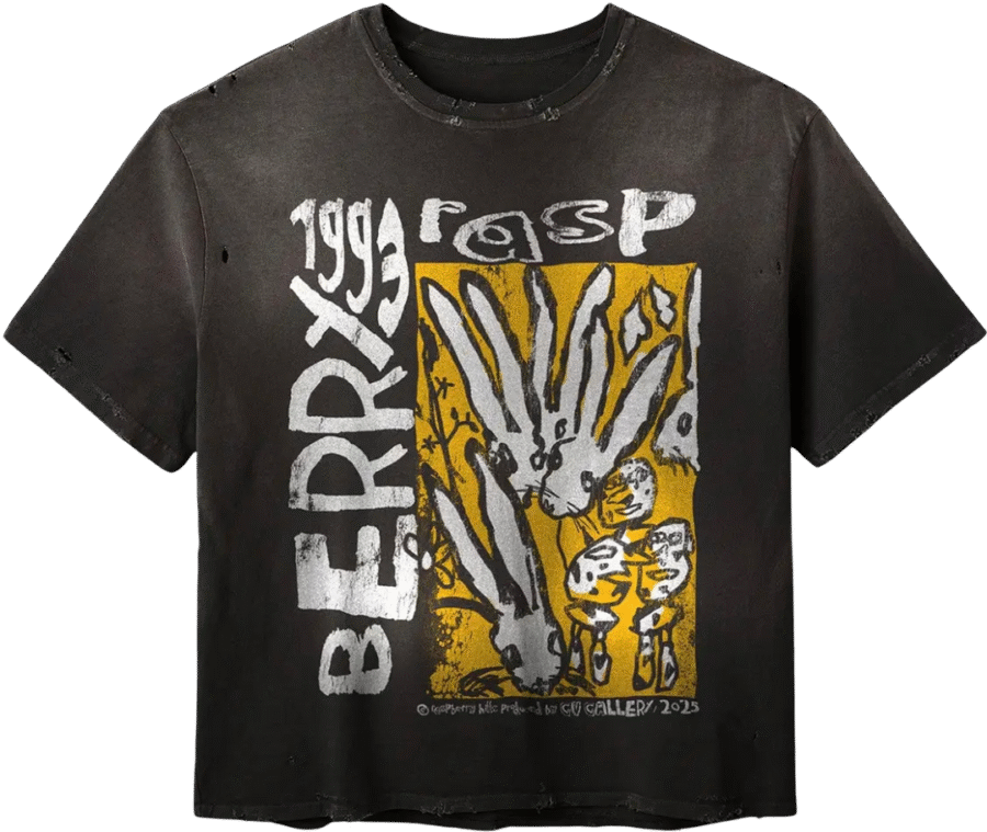 Gold+Vintage Raspberry Hills Code 77 Black Tee
